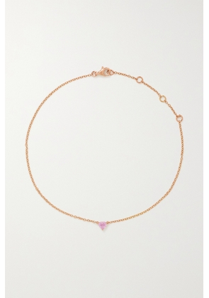 SHAY - 18-karat Rose Gold Sapphire Anklet - One size