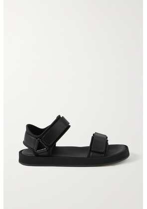 The Row - Hook And Loop Leather And Stretch Sandals - Black - IT35,IT35.5,IT36,IT36.5,IT37,IT37.5,IT38,IT38.5,IT39,IT39.5,IT40,IT40.5,IT41,IT41.5,IT42