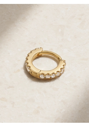 MARIA TASH - 5mm 18-karat Gold Diamond Hoop Earring - One size