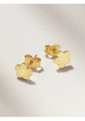 Jennifer Meyer - Mini Daisy 18-karat Gold Diamond Earrings - One size