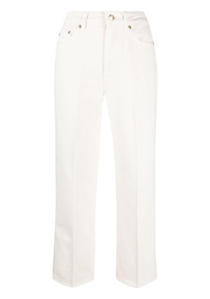 Michael Michael Kors logo-patch cotton trousers - Neutrals