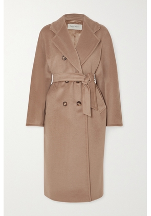 Max Mara - Madame 101801 Icon Double-breasted Wool And Cashmere-blend Coat - Brown - UK 2,UK 4,UK 6,UK 8,UK 10,UK 12,UK 14,UK 16,UK 18