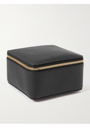 Smythson - Panama Textured-leather Jewelry Case - Black - One size