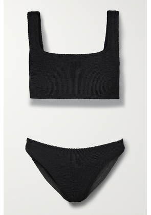 Hunza G - + Net Sustain Xandra Seersucker Bikini - Black - One size