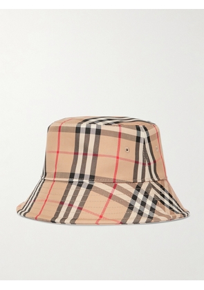 Burberry - Checked Cotton-blend Twill Bucket Hat - Neutrals - S,M,L