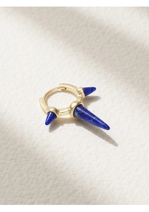 MARIA TASH - 8mm 14-karat Gold Lapis Lazuli Single Hoop Earring - One size