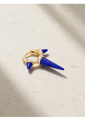 MARIA TASH - 6.5mm 18-karat Gold, Diamond And Lapis Lazuli Single Hoop Earring - One size