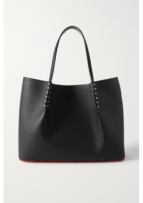 Christian Louboutin - Cabarock Spiked Textured-leather Tote - Black - One size