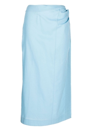 Jacquemus La jupe Draggiu draped maxi skirt - Blue