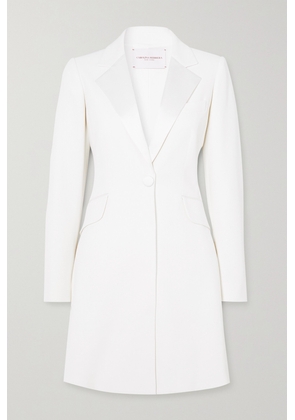 Carolina Herrera - Silk Satin-trimmed Crepe Mini Dress - White - US0,US2,US4,US6,US8,US10,US12,US14,US16,US18,20