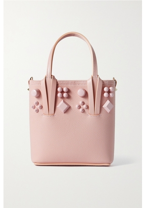 Christian Louboutin - Cabata Mini Spiked Textured-leather Tote - Pink - One size