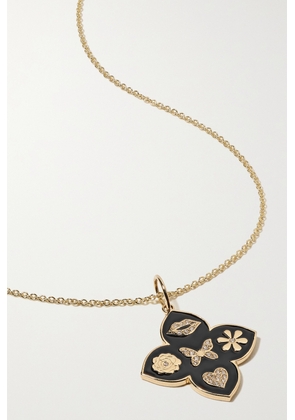 Sydney Evan - Love Tableau 14-karat Gold, Enamel And Diamond Necklace - One size