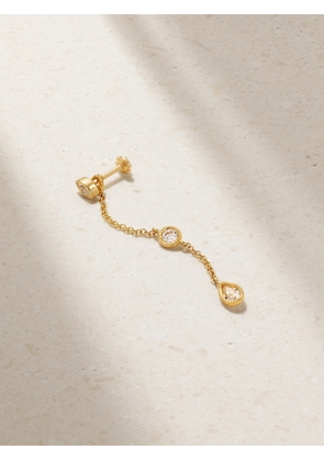MARIA TASH - Scalloped Pendulum 18-karat Gold Diamond Earring - One size