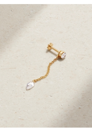 MARIA TASH - 20mm Pendulum And 3mm Invisible 18-karat Gold Diamond Earring - One size