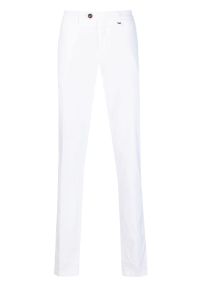 Canali high-rise slim-leg trousers - White