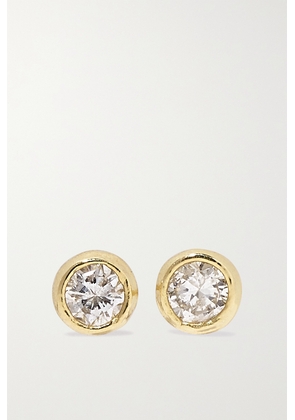 Jennifer Meyer - Mini Bezel 18-karat Gold Diamond Earrings - One size