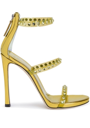 Giuseppe Zanotti gem-detail high-heeled sandals - Yellow