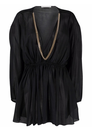 Stella McCartney chain detail V-neck blouse - Black