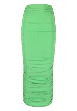THE ANDAMANE draped midi skirt - Green