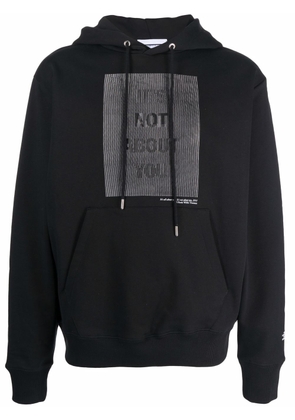 Helmut Lang x Hank Willis slogan-print hoodie - Black