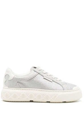 Tory Burch Ladybug glittered sneakers - Silver