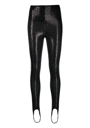 NISSA sequin-embellished leggings - Black