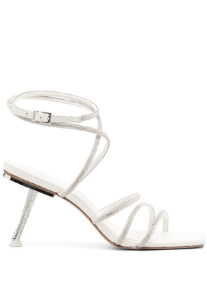 Cult Gaia Isa 70mm leather sandals - Silver