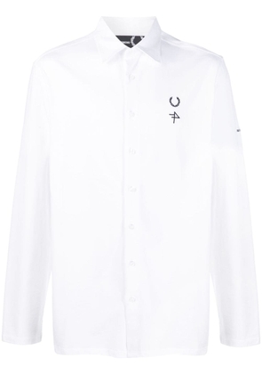 Raf Simons X Fred Perry embroidered-logo cotton shirt - White
