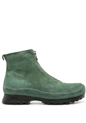 Guidi round-toe suede boots - Green