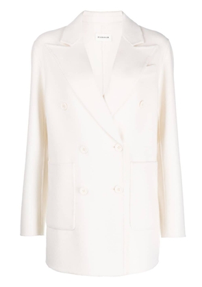 P.A.R.O.S.H. double-breasted wool blazer - White