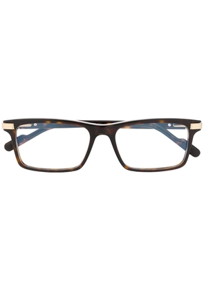Cartier Eyewear rectangular frame glasses - Brown