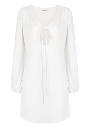 P.A.R.O.S.H. tie-fastening V-neck midi dress - White