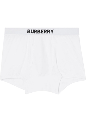 Burberry Logo Detail Stretch Cotton Boxer Shorts - White
