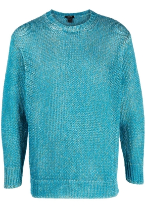 Avant Toi intarsia knit crew neck jumper - Blue