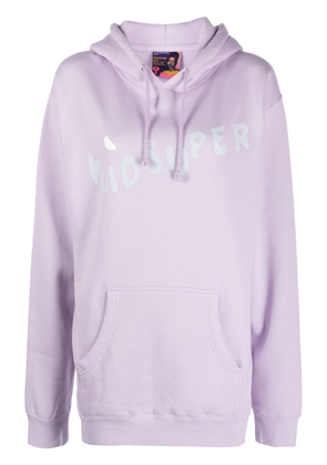 KidSuper logo-print cotton hoodie - Purple