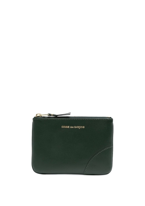 Comme Des Garçons Wallet logo-print zip-up wallet - Green