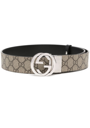 Gucci Interlocking G-buckle reversible belt - Brown