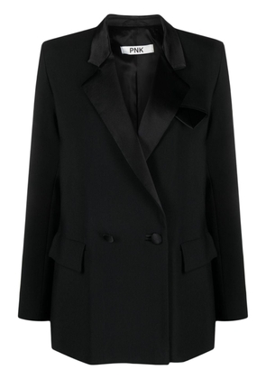 PNK double-breasted wool blazer - Black
