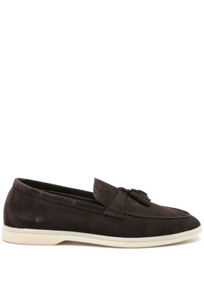 Scarosso tassel-detail suede loafers - Brown