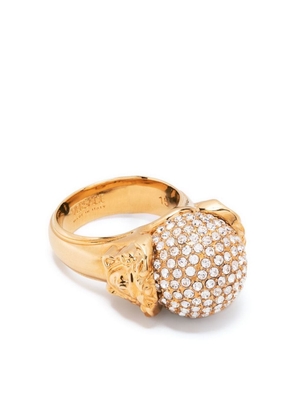 Versace Medusa crystal-embellished ring - Gold