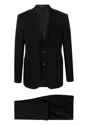 Emporio Armani straight-leg wool suit - Black