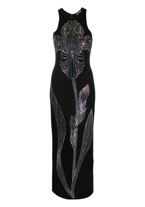 David Koma iridescent embellished sleeveless dress - Black