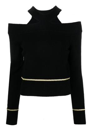 Alexander McQueen cut-out panelled jumper - Black