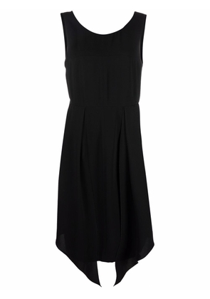 CHANEL Pre-Owned asymmetric sleeveless silk dress - Black