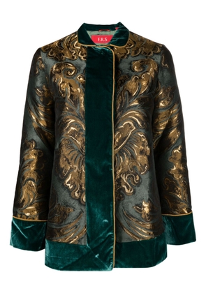 F.R.S For Restless Sleepers patterned-jacquard velour jacket - Green