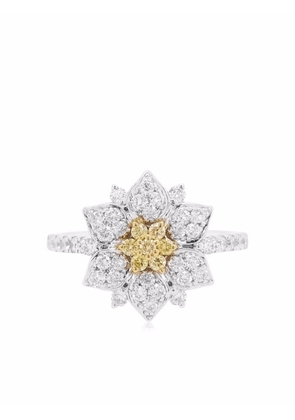 HYT Jewelry platinum Sunshine Yellow Diamond engagement ring - Silver
