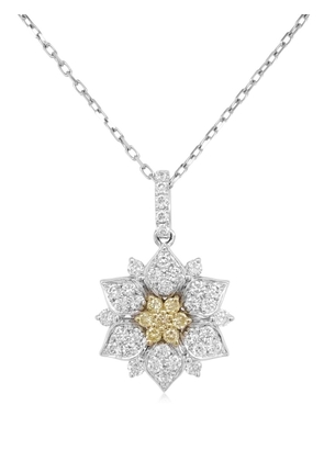 HYT Jewelry platinum Sunshine Yellow Diamond pendant necklace - Silver