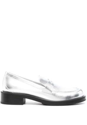 Stuart Weitzman Palmer 45mm leather loafers - Silver