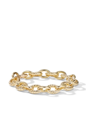 David Yurman 18kt yellow gold large oval link chain bracelet