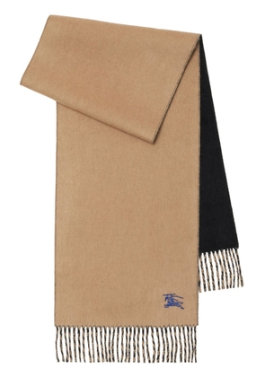 Burberry EKD embroidered cashmere scarf - Brown